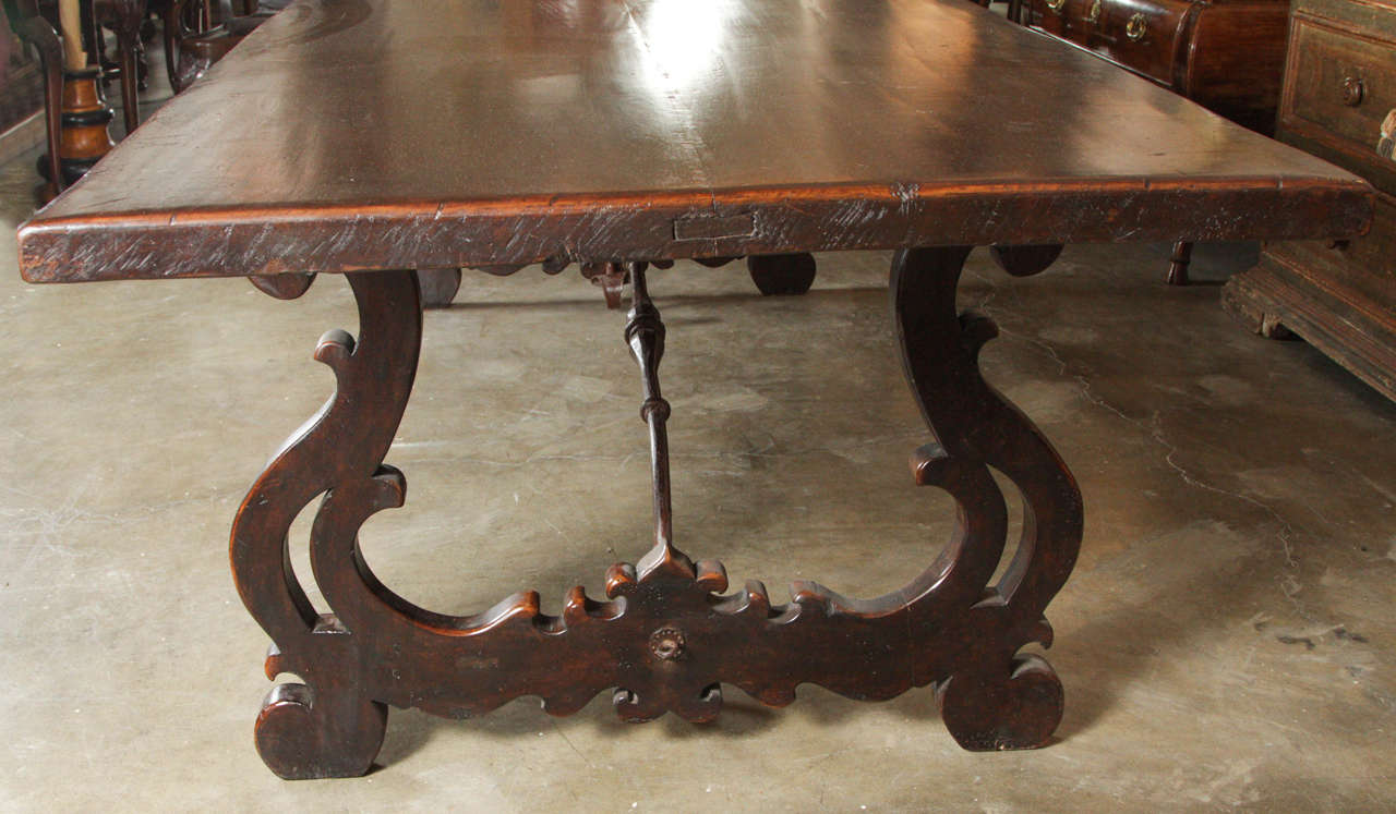 Large Tuscan Dining Table In Good Condition In Newport Beach, CA