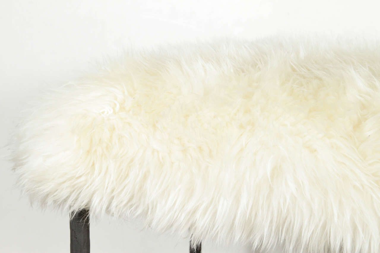 Fur Bench in the Style of Diego Giacometti In Excellent Condition In South Pasadena, CA