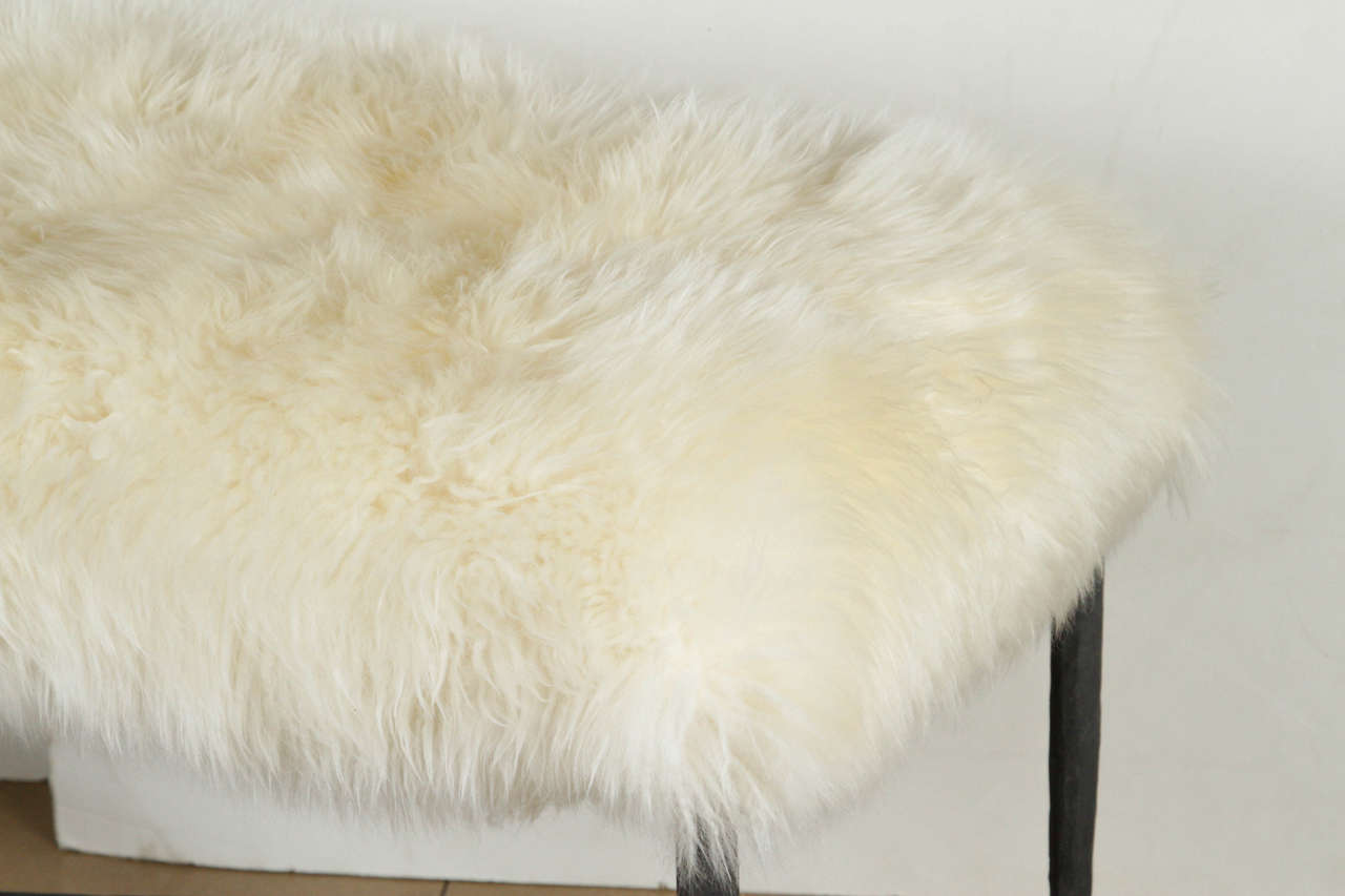 Fur Bench in the Style of Diego Giacometti 4