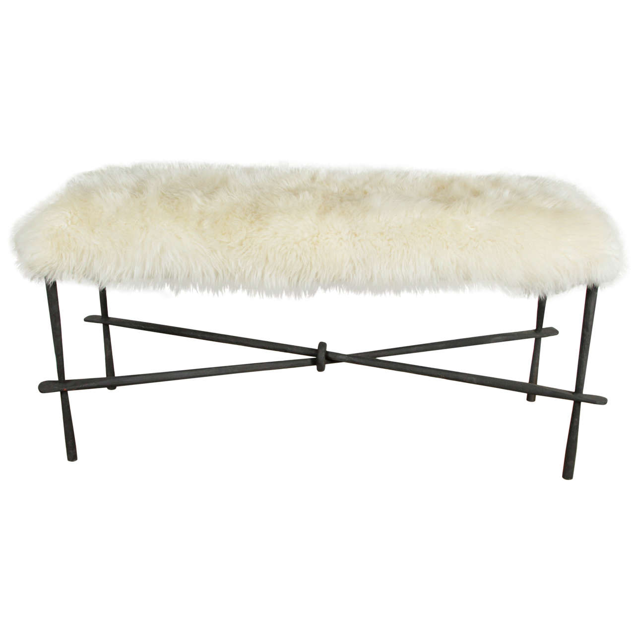 Fur Bench in the Style of Diego Giacometti
