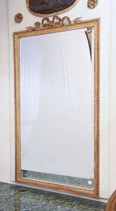 19th Century Monumental Trumeau Mirror, Inset with Plaque after Clodion