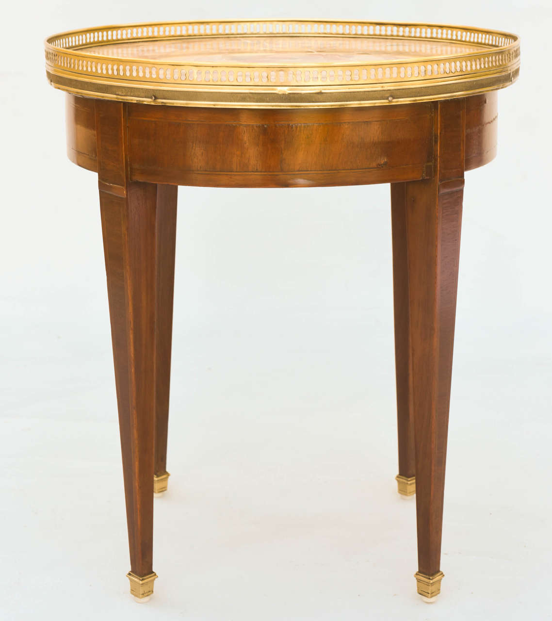 Early 20th Century Bouillotte Accent Table with Pieced Gallery