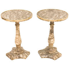 Pair of Alabaster Accent Tables
