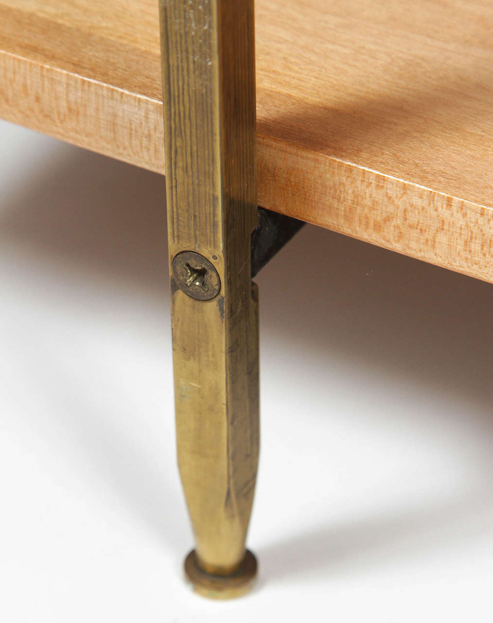 Mid-20th Century Brass and Maple Bookshelf by Milo Baughman, for Murray Furniture