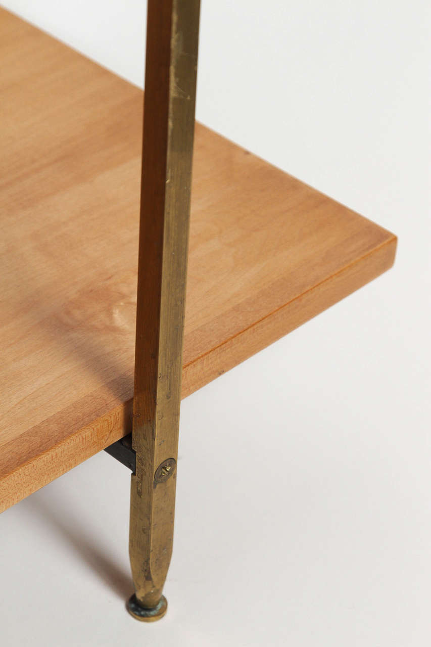 Brass and Maple Bookshelf by Milo Baughman, for Murray Furniture 4