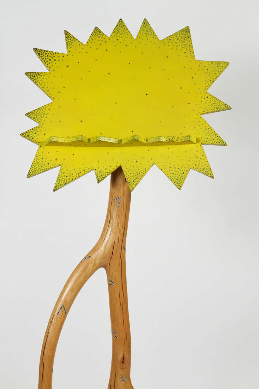 Post-Modern Handcrafted and Hand-Painted Jon Brooks Music Stand, circa 1985 For Sale