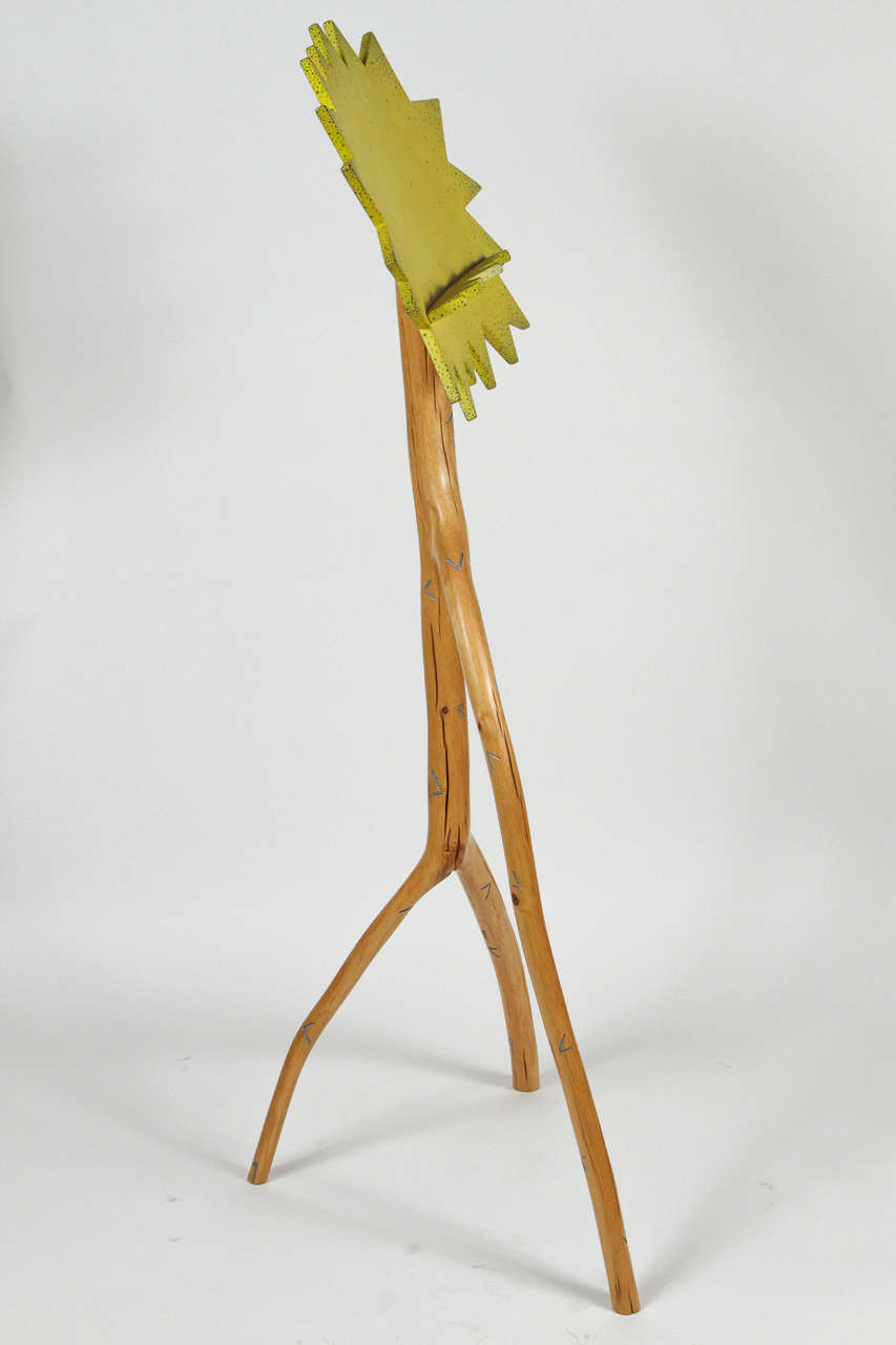 Handcrafted and Hand-Painted Jon Brooks Music Stand, circa 1985 For Sale 1