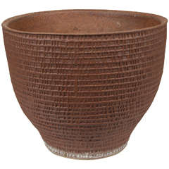 David Cressey for AP # 5006 Unglazed Bell Planter with Rectangle Texture
