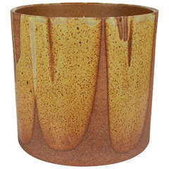 David Cressey for AP # 4043 Flame Glazed Planter with Sienna Yellow Glaze