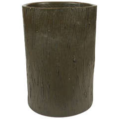 David Cressey for AP # 4030 Olive Glazed Planter with Linear Texture