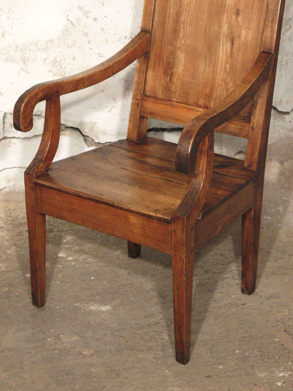 18th Century and Earlier Late 18th c. Rustic French Provencial Walnut Chair