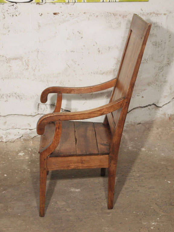 Late 18th c. Rustic French Provencial Walnut Chair 6
