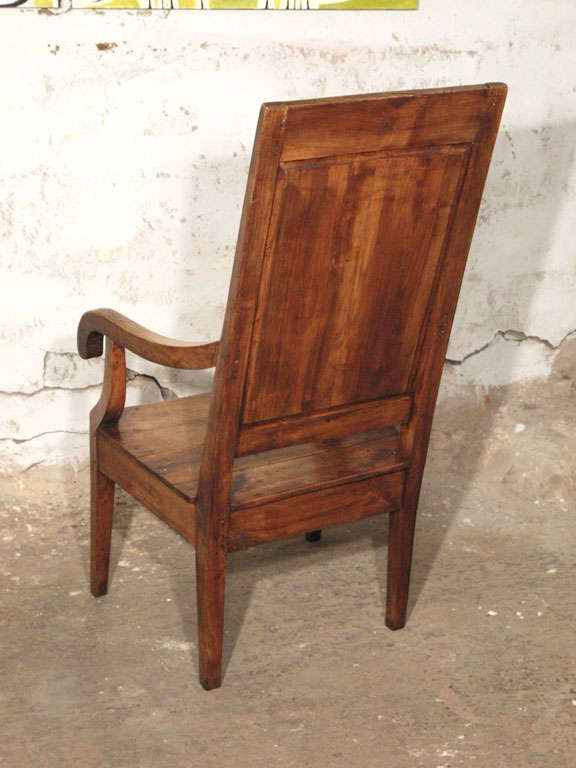 Late 18th c. Rustic French Provencial Walnut Chair 7