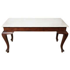 Long Table with White Marble Top