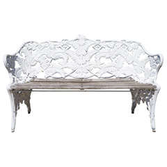 19th C. Fern Leaf Garden Bench