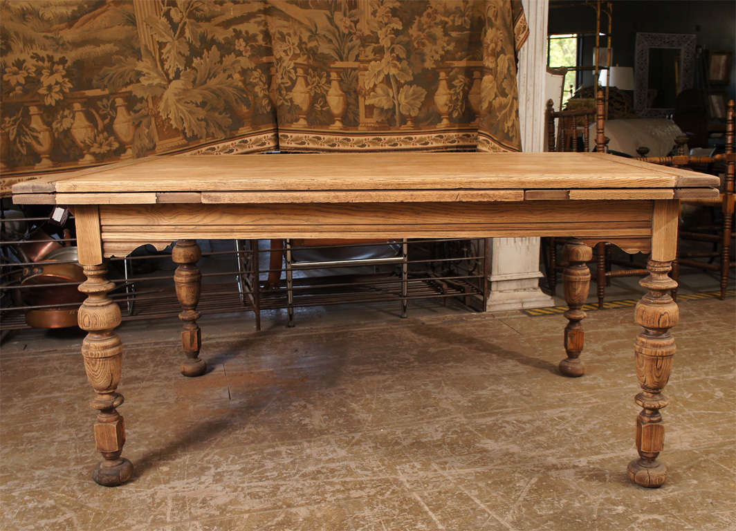 Belgian Bleached Oak Extension Table