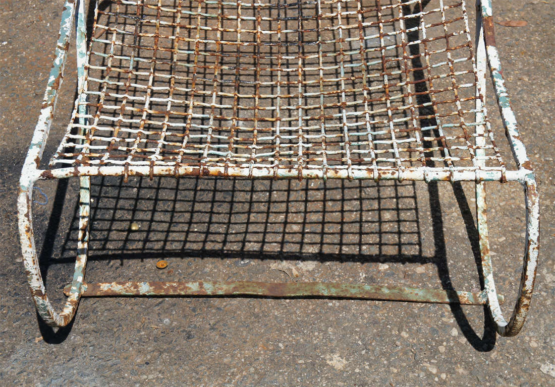 French Metal Chaise Longues at 1stdibs