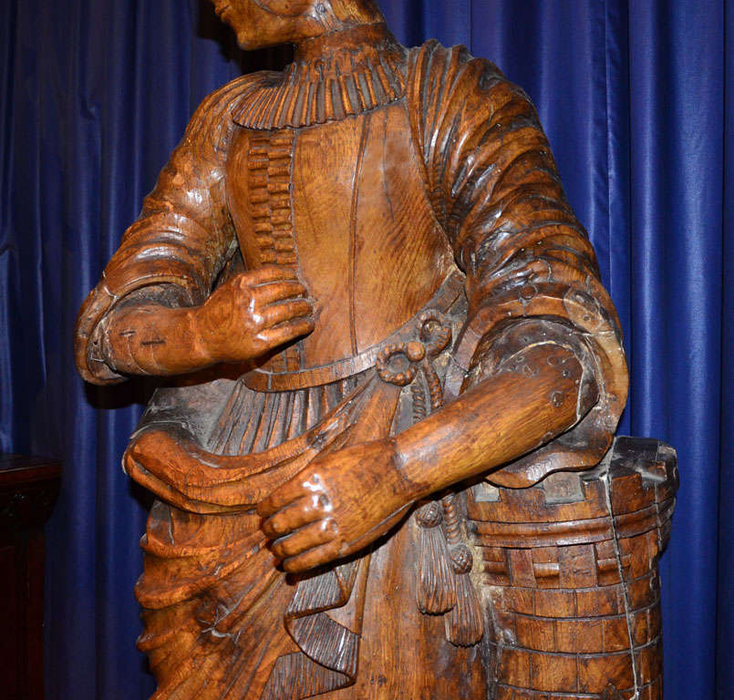 Large Statue of Saint Barbara For Sale 1