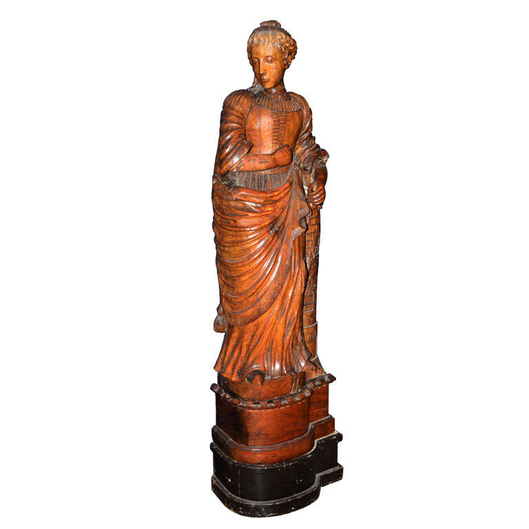 Large Statue of Saint Barbara For Sale