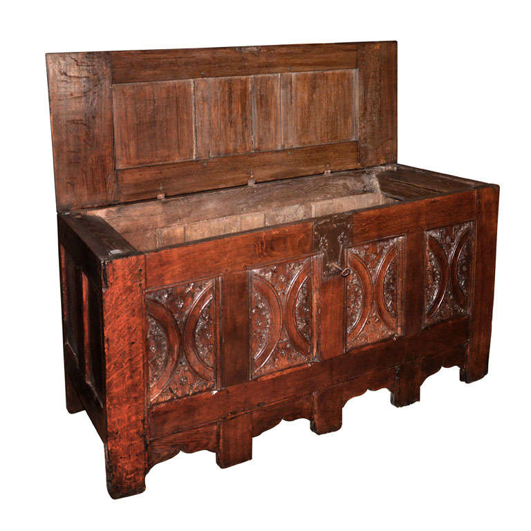 Flemish Gothic chest For Sale