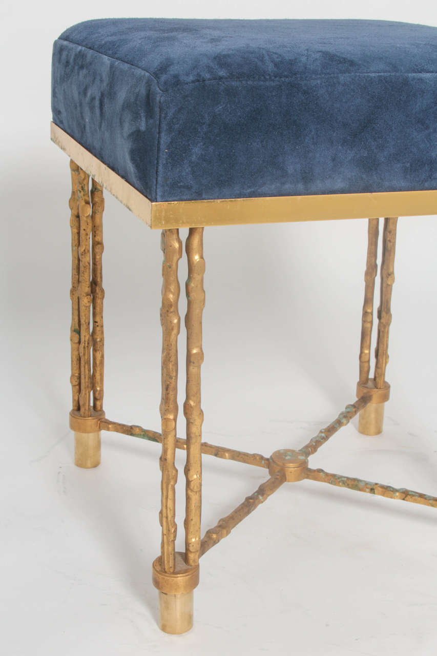 French Nice Bronze Stool by Maison Bagues