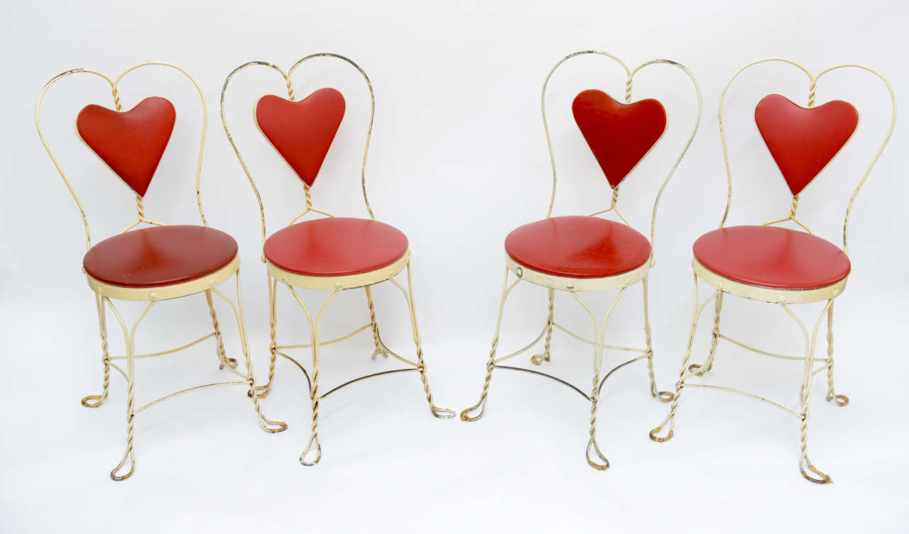vintage ice cream parlor chairs