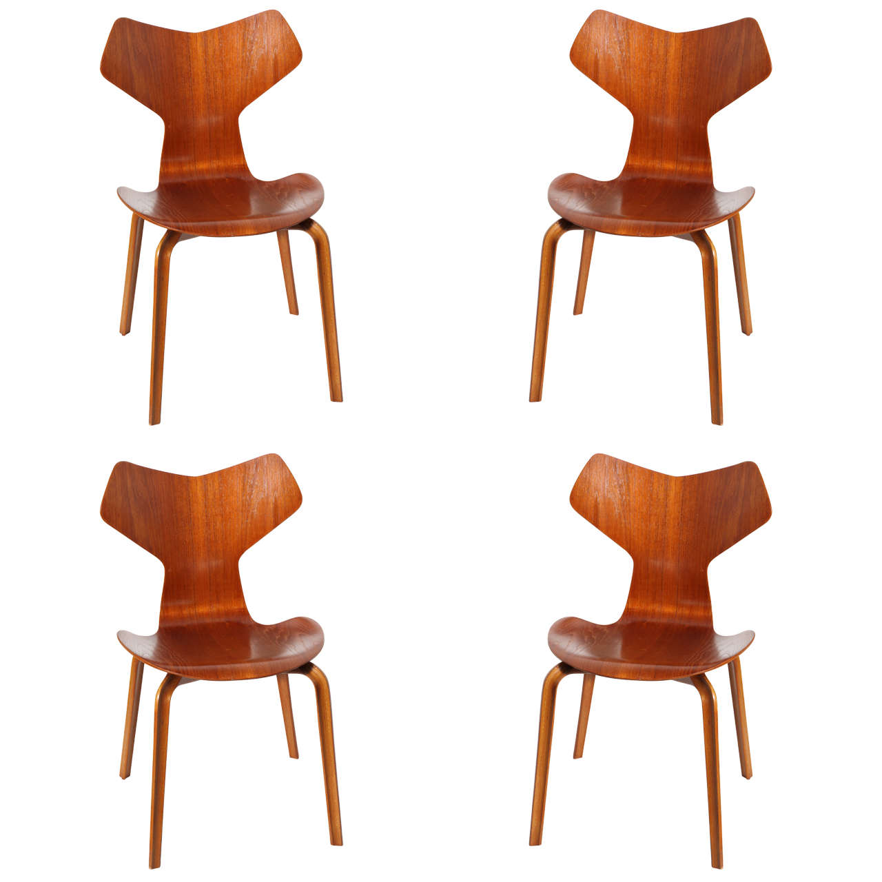 Grand Prix Dining Chairs by Arne Jacobsen, Set of Four