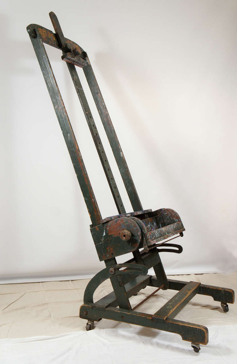 wood floor easel  | Cherry Wood Easel