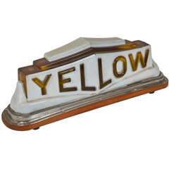 Vintage Yellow Cab Roof-top Call Light