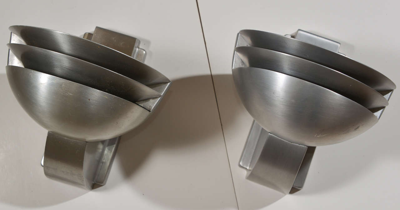 Art Deco Machine Age wall sconces by Rambusch