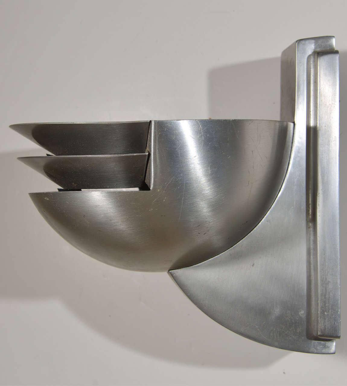Machine Age wall sconces by Rambusch In Good Condition In Dallas, TX