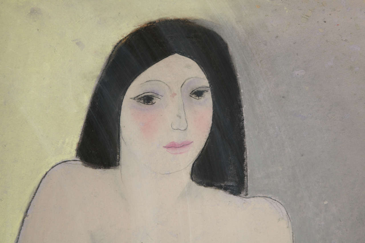 Anna Sylverberg Oil Pastel, Nude Serie 1962, As Monogram In Good Condition In Saint-Ouen, FR