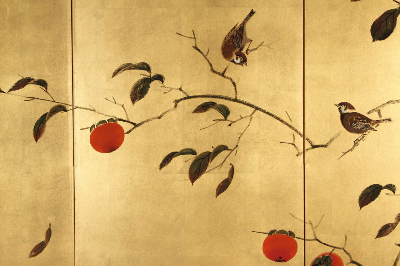 Mid-20th Century Gold Leaf Japanese Screen 