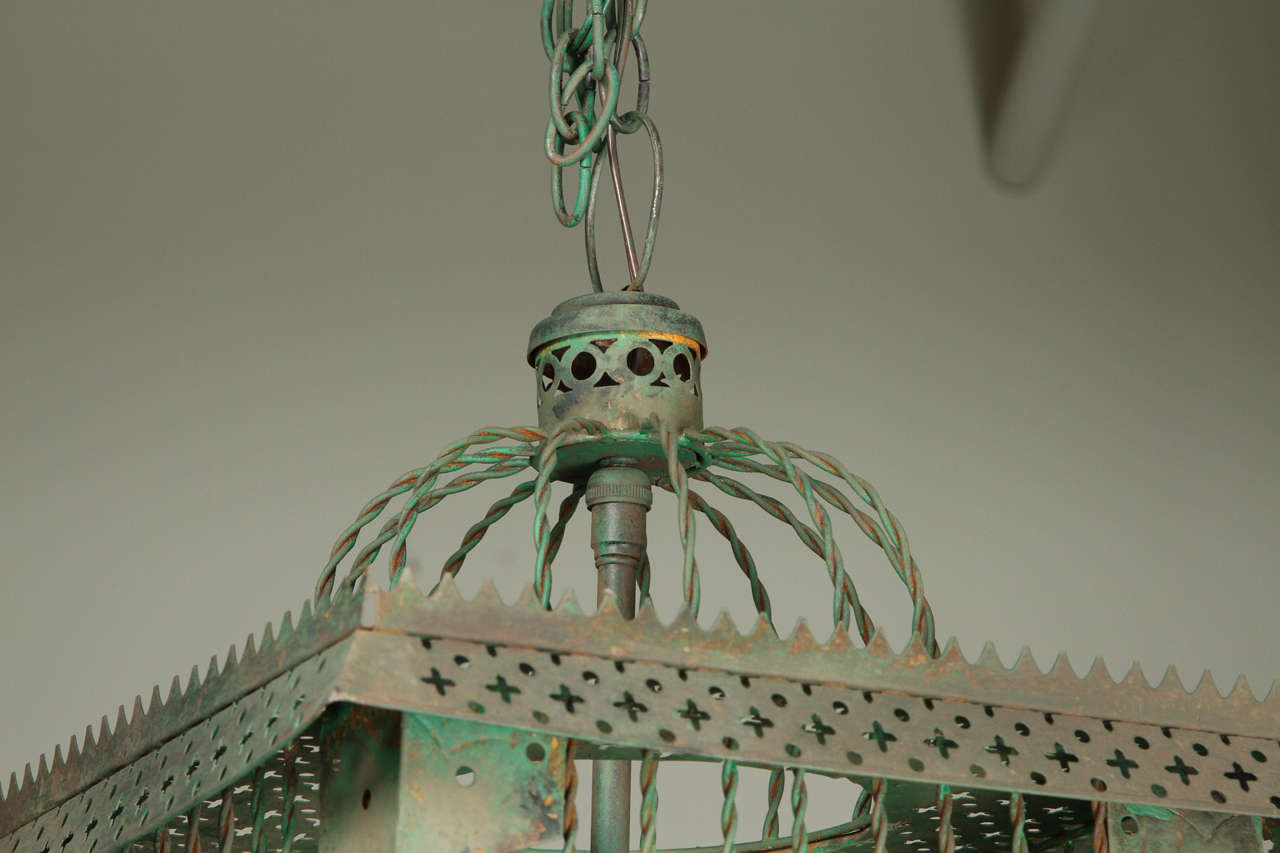Antique Bird Cage Light  In Excellent Condition In Pasadena, CA
