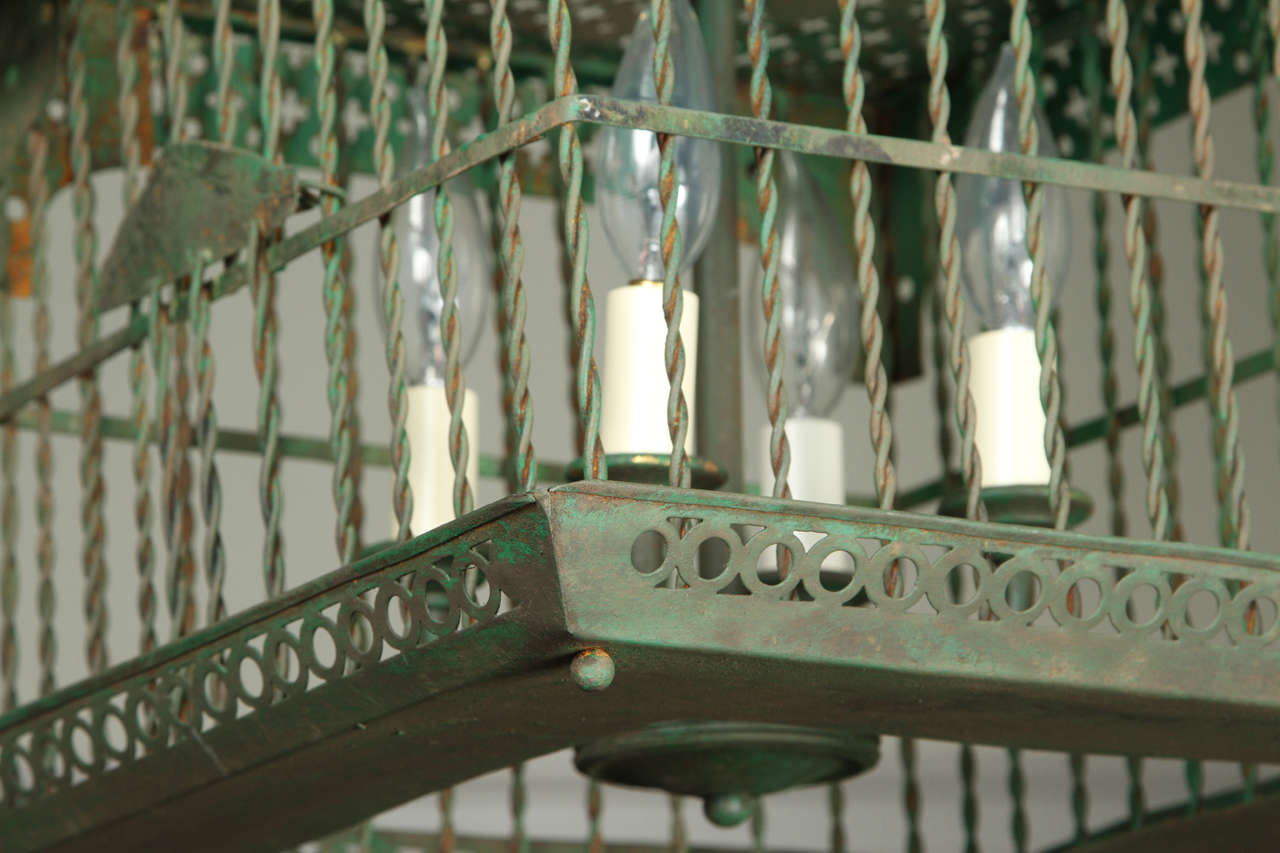 Mid-20th Century Antique Bird Cage Light 