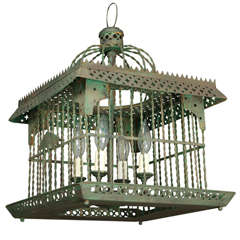 Antique Bird Cage Light 