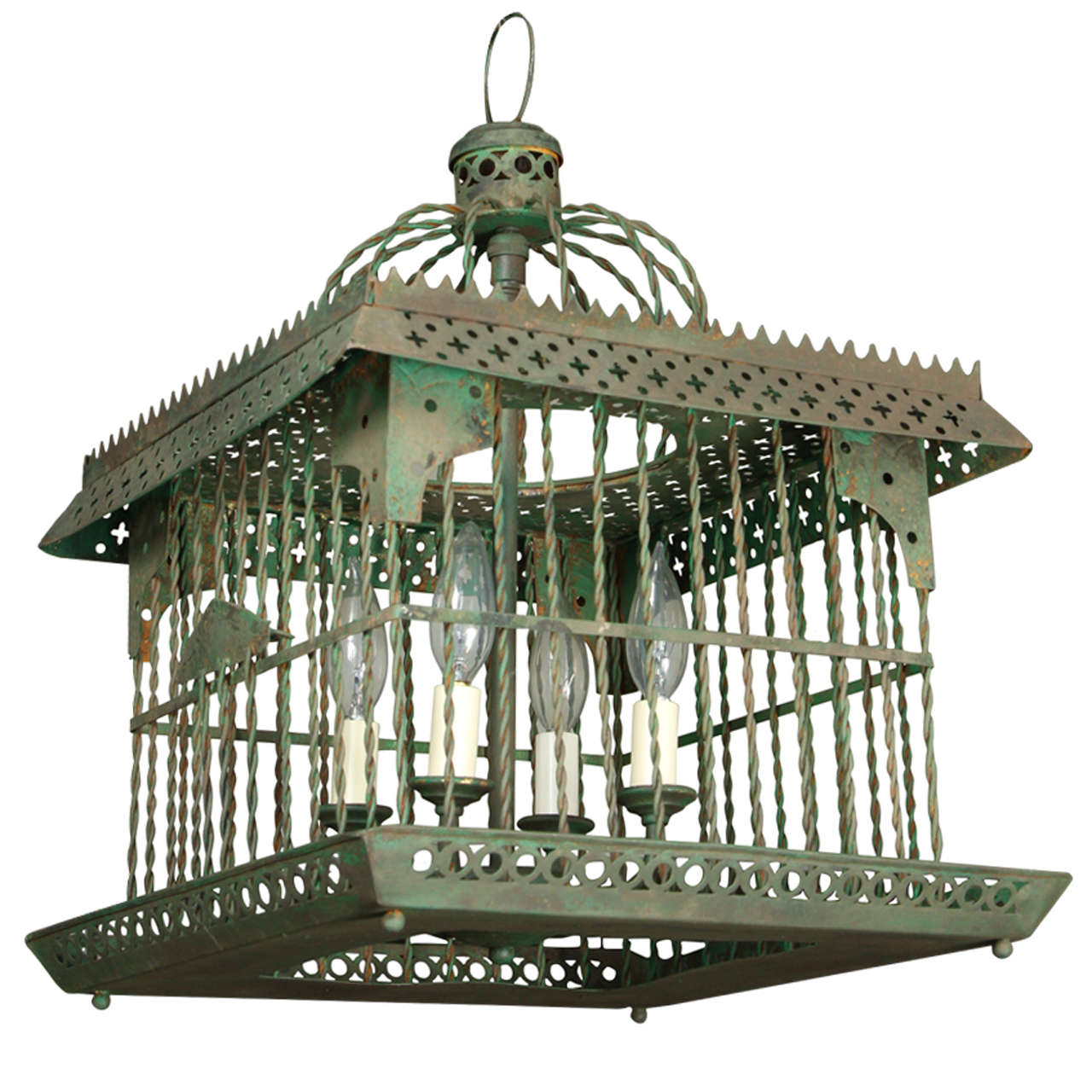 Antique Bird Cage Light at 1stDibs