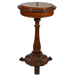 Biedermeier Round Wooden Lidded Jardiniere