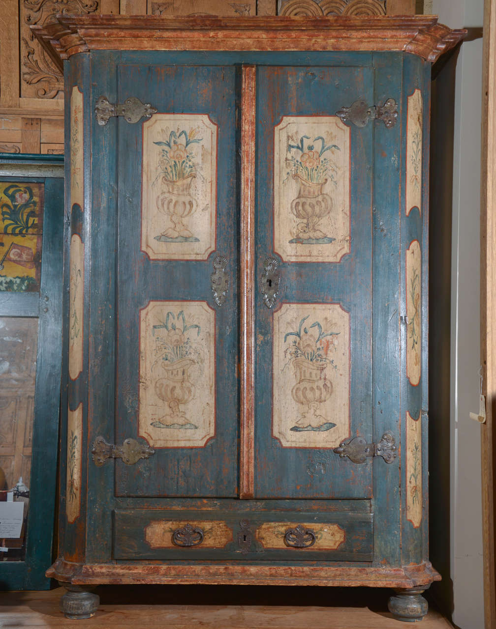 Austrian Painted Armoire at 1stDibs painted armoires