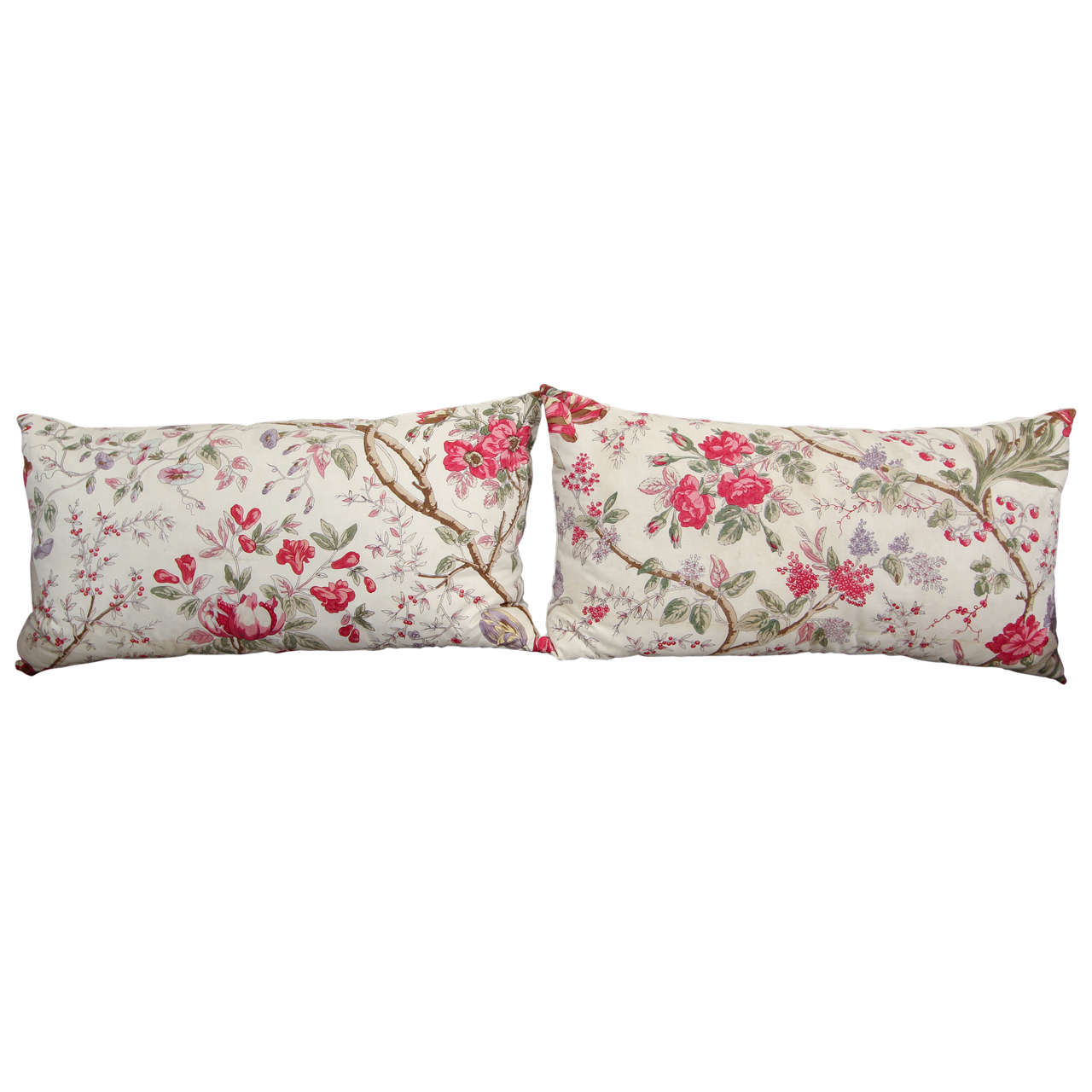 French Vintage Fabric Custom Pillows at 1stdibs