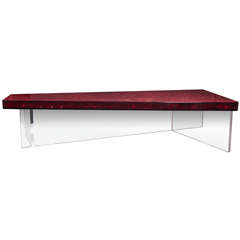 Marie-Claude de Fouquières Red Fractal Resin Coffee Table 