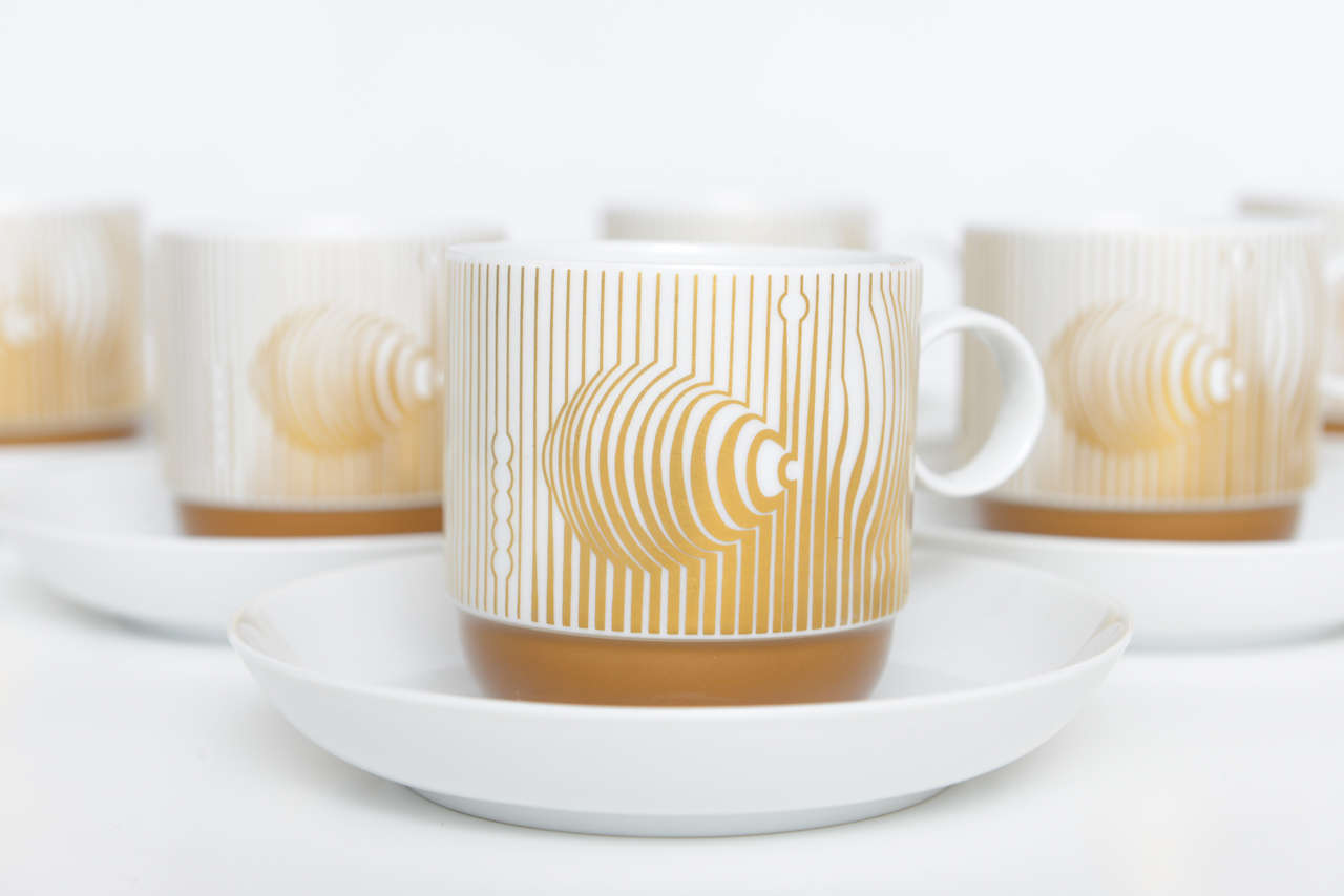 Victor Vasarely 21-Piece Coffee and Dessert Set for Rosenthal 1