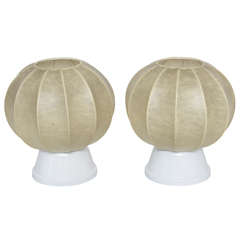 Pair of 60's German Table Lamps in the Manner of George Nelson 4
