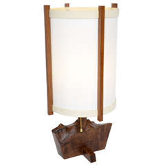 Free-Form Table Lamp Attributed to George Nakashima