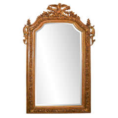 Antique 19th c French Louis XVI gilt mirror