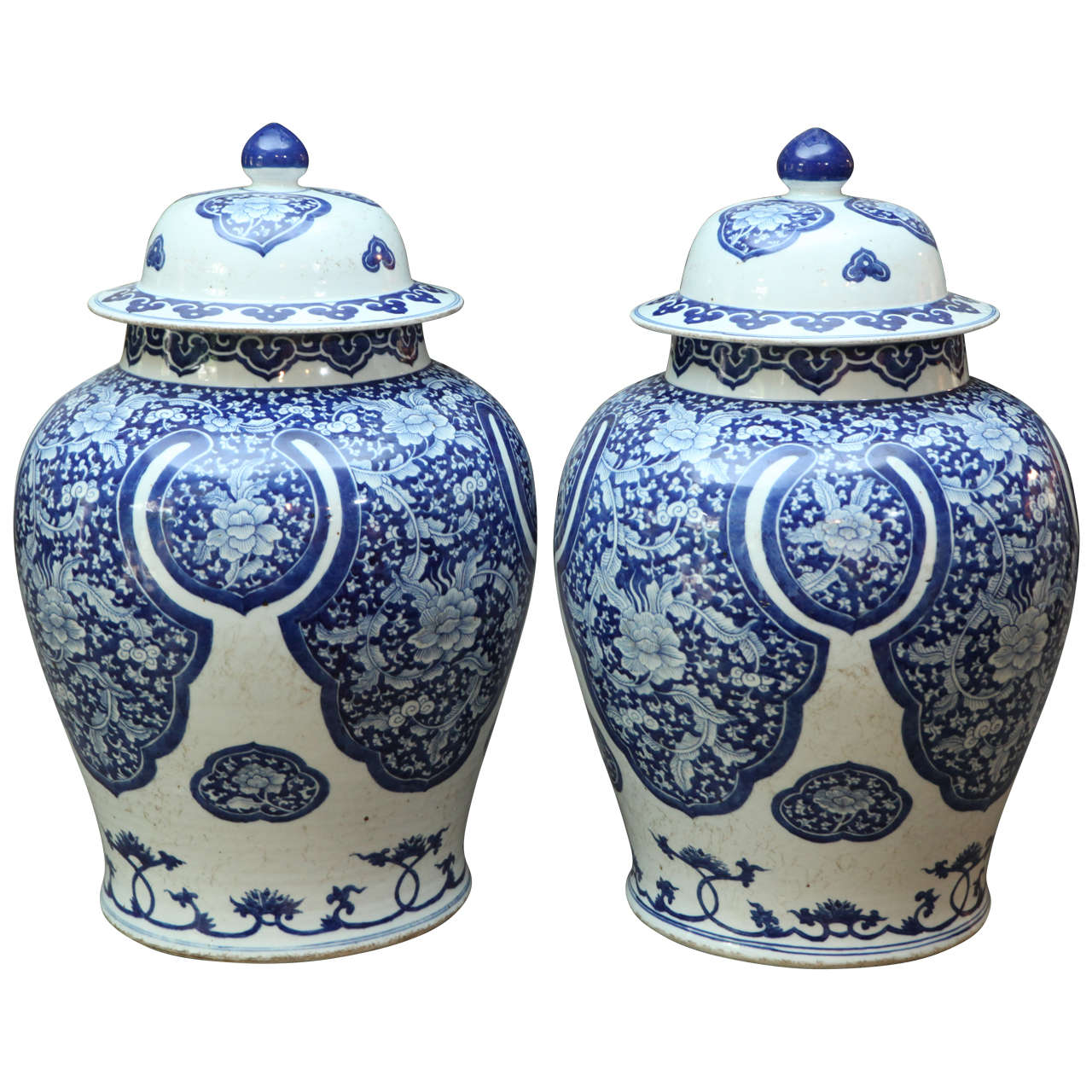 A Pair of Chinese Ginger Jars, 19th c.