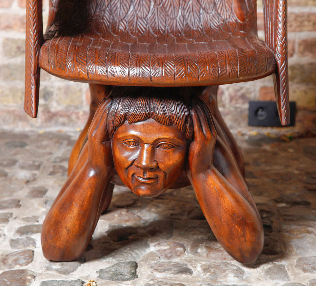 20th Century extremely rare eagle boy throne chair For Sale