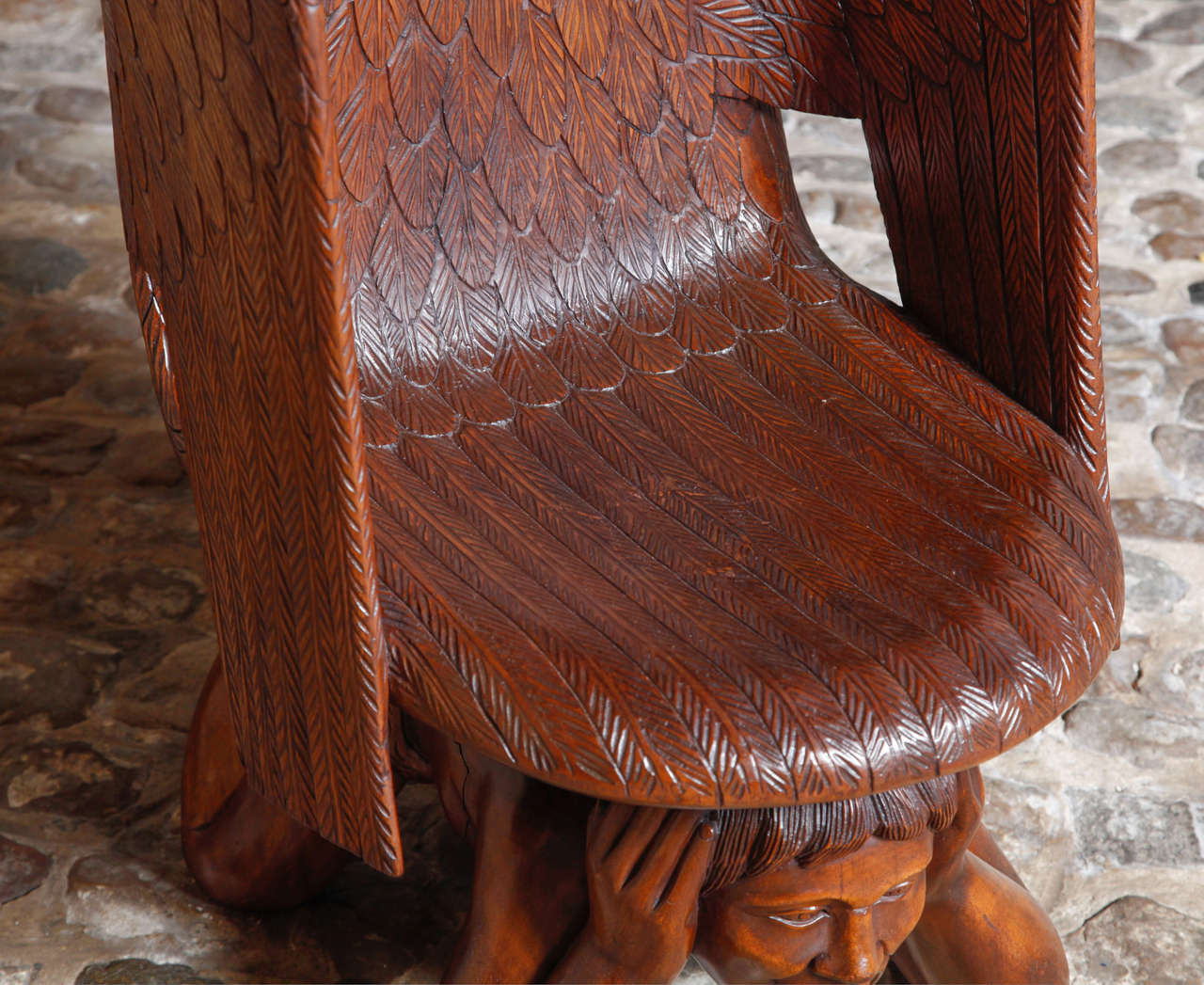 extremely rare eagle boy throne chair For Sale 3