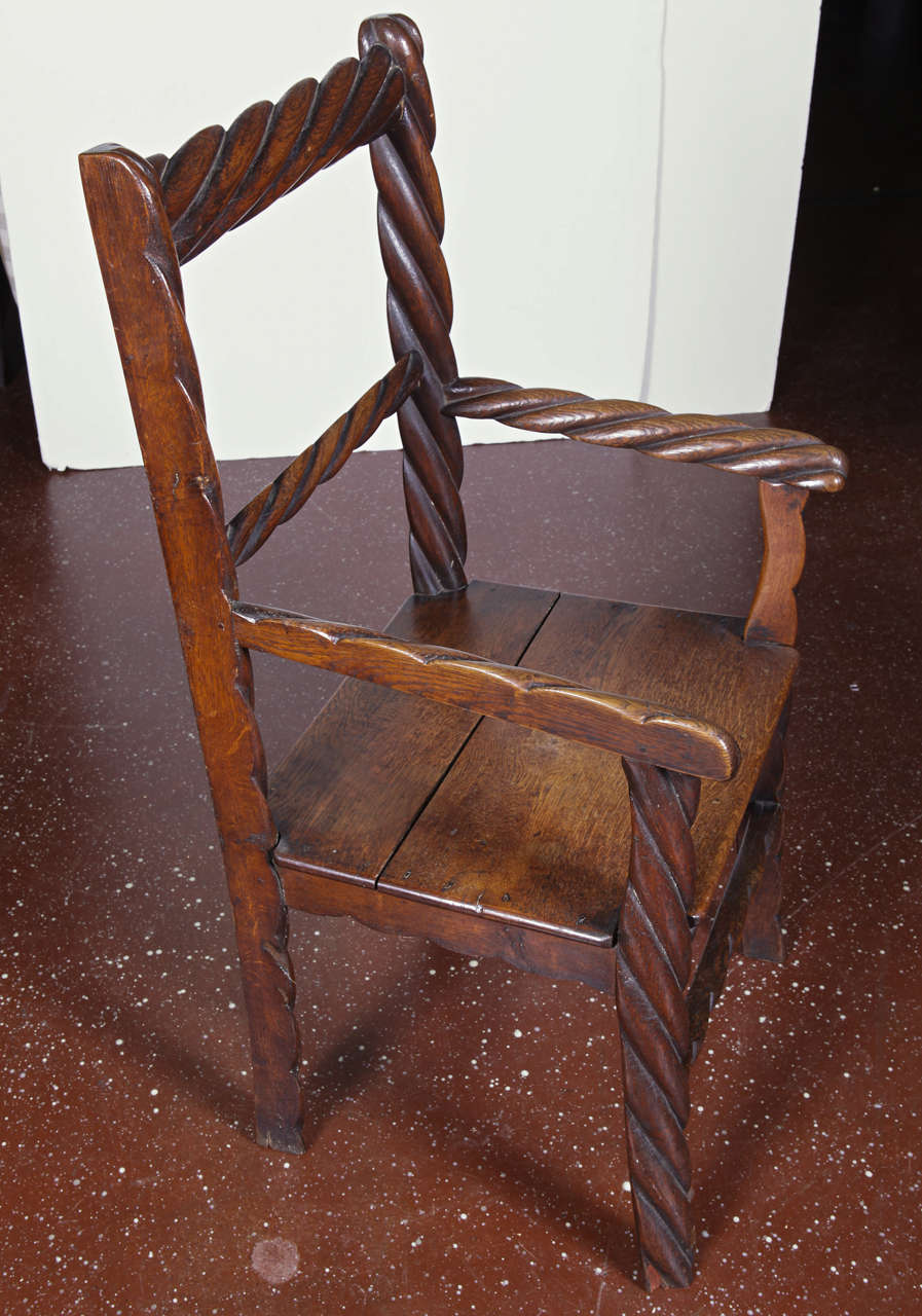 Oak Rope Chair 1