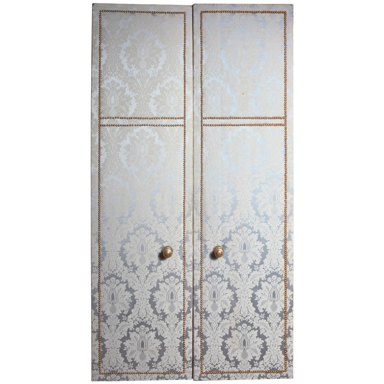 Early 20th Century Blue Damask Doors